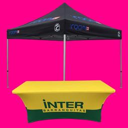 Combo Carpa 10x10 Sin Paredes + Mantel Spandex 6