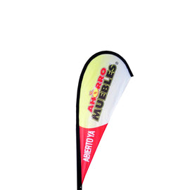 2 Bandera de Viento  6.5' Tipo: Gota Full Kit